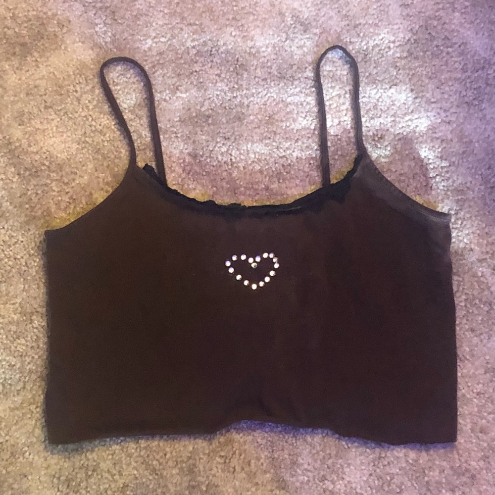 Brown crop top